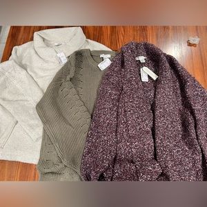 3 New Christopher & Banks Sweaters, size 1X